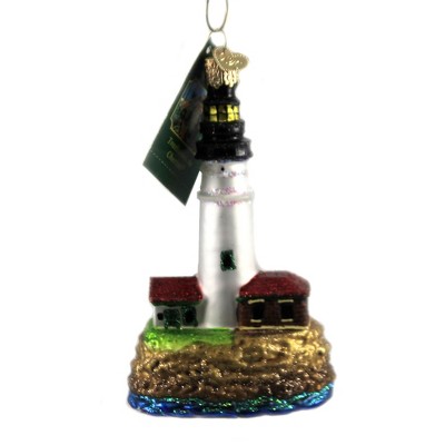 Old World Christmas 5.0" Portland Head Lighthouse Maine Oldest  -  Tree Ornaments