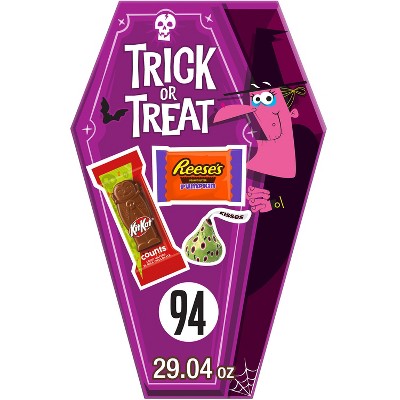 HERSHEY'S Milk Chocolate Assorted Trick or Treat Halloween Candy Coffin Gift Box - 29.04oz/94pc