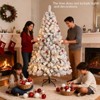 SUGIFT Unlit 6ft Snow Flocked Artificial Christmas Tree W/1000 Branch Tips - 2 of 4