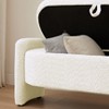 NicBex Doris Lamb Fleece Storage Bench Cream White - 4 of 4