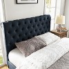Deirdre Upholstered Lighted Sleigh Platform Bed with Headboard and Footboard | ARTFUL LIVING DESIGN-INDIGO - 4 of 4
