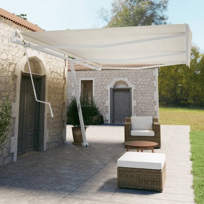 VidaXL Awning Post Set White 236.2"x96.5" Iron