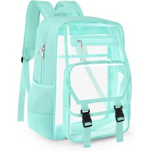 Heavy Duty Clear Backpack, Large Capacity Bookbag with Reinforced Straps for Security, College, and Travel - 1 of 4