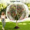 2-Pack Extra Large Plant Covers with Zipper - 10ft x 10ft & 8ft x 8ft White Mesh Netting Bags for Tree & Garden Protection from Birds & Squirrels - 3 of 4