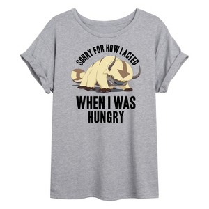 Women's - Avatar: The Last Airbender - Appa Hungry Oversized Graphic T-Shirt - 1 of 4