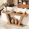 Console Sofa Table, 2-Tier Farmhouse Narrow Behind Couch Sofa, Extra-Long Accent Entryway Table for Hallway - 4 of 4