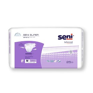 Seni Super Adult Incontinence Brief M Heavy Absorbency Breathable, S-ME25-BS1, Heavy - 1 of 4