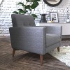 Flash Furniture Conrad Mid-Century Modern Commercial Grade Armchair with Tufted Faux Linen Upholstery & Solid Wood Legs - 4 of 4