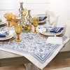 Design Imports  Madeira Printed Tablecloth, Blue, 60X84" - 4 of 4