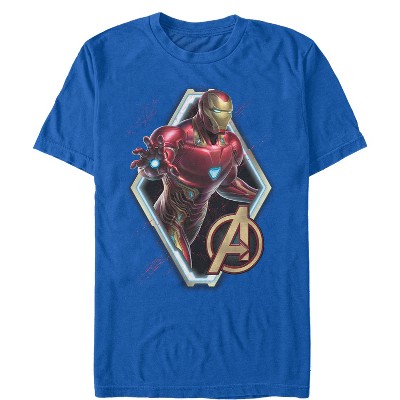 Men's Marvel Avengers: Endgame Iron Man Frame T-shirt - Royal Blue ...