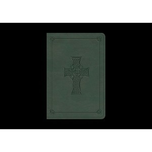 ESV Value Large Print Compact Bible (Trutone, Quiet Forest, Celtic Cross Design) - (Leather Bound) - 1 of 1