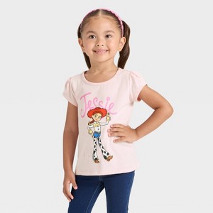 Toddler Girls' Toy Story Short Sleeve T-Shirt - Pink - 1 of 4