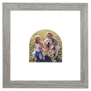 Americanflat 8" x 8" Picture Frame with Mat - Arch Design - Stylish Decor for Living Rooms, Dorms, Offices & More - 1 of 4