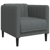 vidaXL - Dark Gray 3-Piece Sofa Set - Armchair, loveseat, Couch - Solid Wood Frame - Fabric Upholstery for Living Room/Lounge - 3 of 4