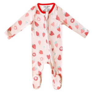Copper Pearl | Strawberry Zip-up Footies : Target