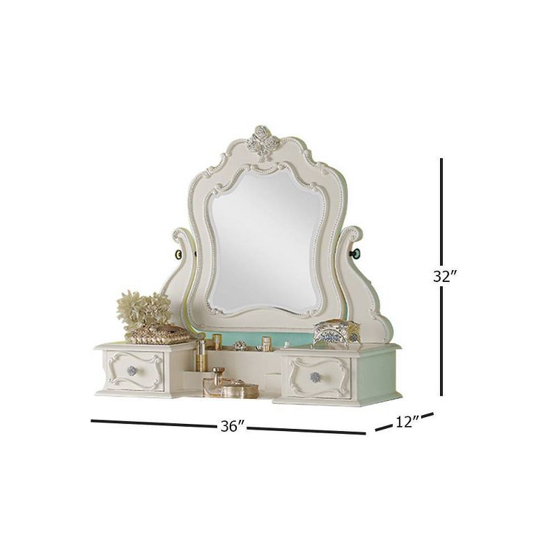 Edalene 39&#34; Vanity Tables Pearl White - Acme Furniture, 6 of 10