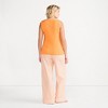Lands' End Women's Knit Cotton Poplin 2 Piece Pajama Set - Tank Top and Pants - 2 of 4