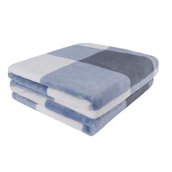 1 Pc 100% Microfiber Polyester Plaid Buffalo Checker Soft Fleece Sleeping Bed Blankets - PiccoCasa