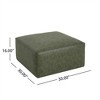 OUTSUPPLY PU Leather Storage Ottoman, Modern Square Footrest, Versatile Coffee Table, Extra Seating for Living Room - 2 of 4