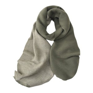 Anna-Kaci Women's Color Block Scarf with Soft Cozy Fabric Modern Neutral Tones and Textured Design - 1 of 3