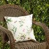 Saro Lifestyle Whimsical Bumble Bee Floral Outdoor Pillow with Poly Fill, 18"x18", Multicolored - 4 of 4