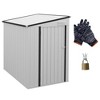 NicBex 4' x 8' Outdoor Storage Shed with Lockable Door and 2 Air Vents, Lean to Storage Shed for Backyard, Patio, Lawn - 4 of 4