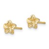 Black Bow Jewelry 6mm Plumeria Flower Post Earrings in 14k Yellow Gold - 2 of 4