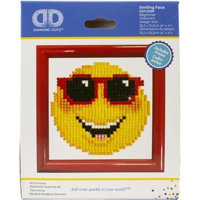 Diamond Dotz Diamond Embroidery Facet Art Kit 4"X4"-Smiling Face