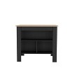 NicBexe Kitchen Island Cart Morden Kitchen Carts with Storage, 3 Shelves and Spacious Top Surface for Kitchen, Beige and Black - 3 of 4