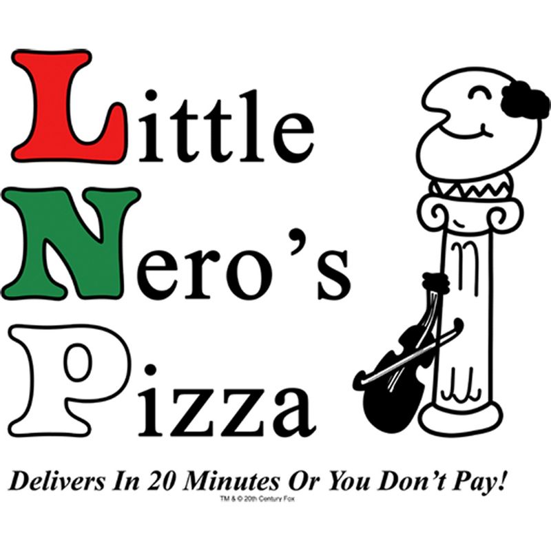 Men's Home Alone Little Nero’s Pizza T-Shirt, 2 of 6