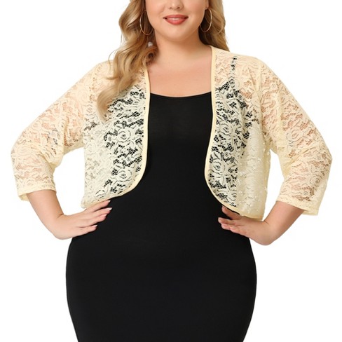 Plus size shrugs on sale cheap