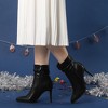 Perphy Women's Slouching Style Pointed Toe Stiletto Heel Ankle Booties - 4 of 4