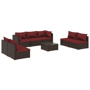 vidaXL Garden Lounge Set Brown - 1 of 4