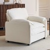 KTMBDW Accent Chairs for Living Room Chairs Reading Chair Mid Century Modern Chair Soft Chenille Sofa Chair Upholstered Arm Chair - 3 of 4