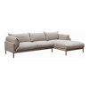 Sabula Sectional Right Sofa Sandy Beige - Alder Bay: Linen-Blend, Down Wrapped Cushions, Wood Frame - 2 of 4