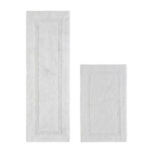 Lux Premium 100% Cotton Tufted Solid Reversible 2 Piece Bath Rug Set – Ultra-Soft, Water-Absorbent, Durable, Machine Washable Bathroom Rug - 1 of 4