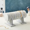 Juvale Velvet Headband Holder and Organizer Stand for Girls and Women - Storage Rack and Display for Hair Accessories (Gray) - 3 of 4