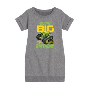 - Hot Wheels - Going Big For My Birthday Graphic Short Sleeve Fleece Dress - 1 of 3