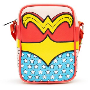 DC Comics Bag, Crossbody, Wonder Woman Body Character Close Up, Vegan Leather - 1 of 4