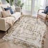 Machine Washable Abstract Striped Area Rug Soft Modern Indoor Rugs For Bedroom Low Pile Non Slip Foldable Floor Mats For Living Room - 2 of 4