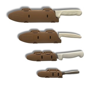 Blade Guard Clear Knife Blade Guard – Edge Protector, Made in USA, 4Pk set (4in, 6in, 8in, 10in) - 1 of 4