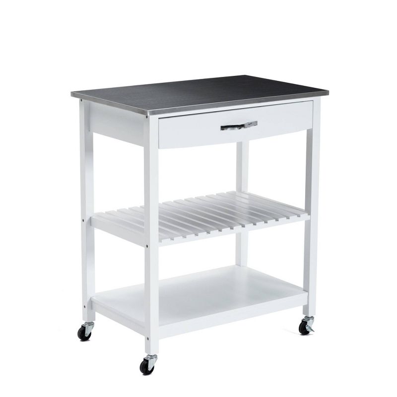 Holland Kitchen Cart with Stainless Steel Top - Boraam, 3 of 17