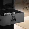VEVOR 4U Rack Mount Drawer, 50 lbs Max Load-Bearing, Lockable Server Cabinet Case, Sliding Drawer with Lock and Cable Management Holes, Black - 2 of 4