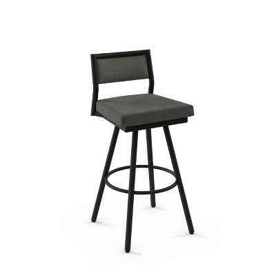 31" Jacob Barstool Charcoal Gray/ Black Metal - Amisco