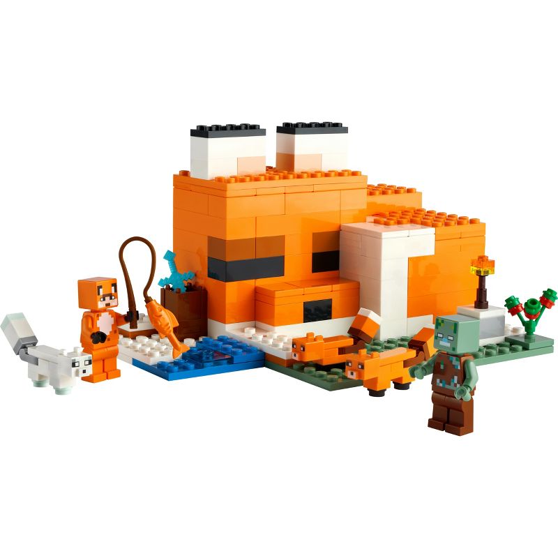 LEGO Minecraft The Fox Lodge House Animals Toy 21178, 3 of 8