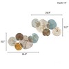 Multi-colored Lily Pad Leaves 2-piece Metal Wall Decor Set - 2 of 4