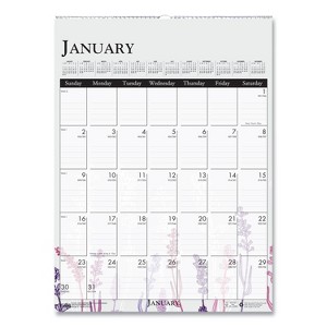 House of Doolittle Recycled Wild Flower Wall Calendar Wild Flowers Artwork 12-Month January 2026 to December 2026 White - 1 of 4