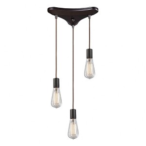 Elk Home Menlow Park 3 - Light Island Pendant Light in  Oiled Bronze - 1 of 3