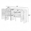 Buffet Cabinet With Storage,Wood Sideboard Cabinet With Curvy Edge,4 Doors Adjustable Shelves For Living Room-Maison Boucle - 4 of 4