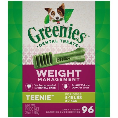 Greenies Weight Management Teenie Chicken Dental Dog Treats - 96ct